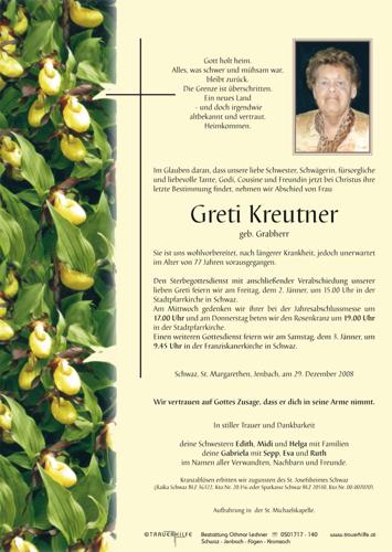 Parte von  Kreutner Greti Frau