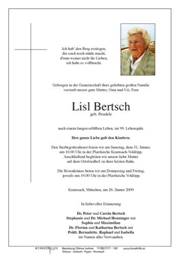 Parte von  Bertsch Lisl Herr