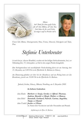 Parte von  Unterkreuter Stefanie Frau