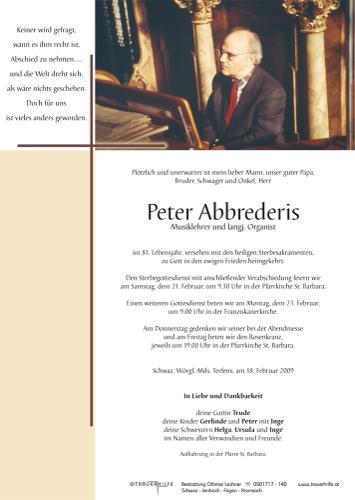 Parte von  Abbrederis Peter Herr