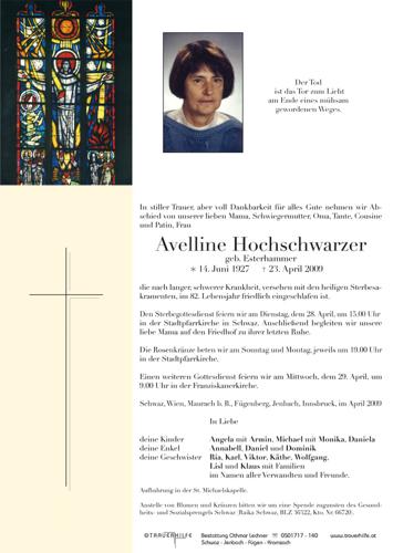Parte von  Hochschwarzer Avelline Frau