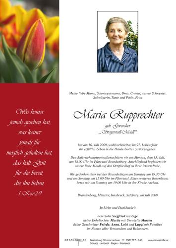 Parte von Maria Rupprechter