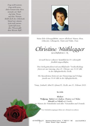 Parte von  Mühlegger Christine Frau