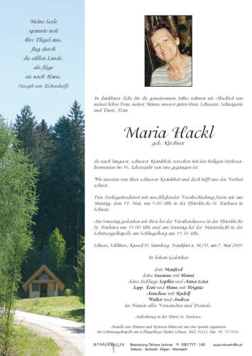 Parte von  Hackl Maria Frau