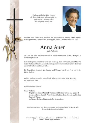 Parte von  Auer Anna Frau