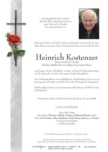 Parte von  Kostenzer Heinrich Herr