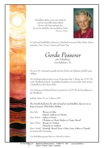 Parte von Gerda Pesserer