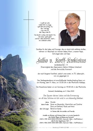 Parte von Falko v. Korff-Krokisius