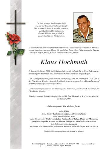 Parte von  Hochmuth Klaus Herr