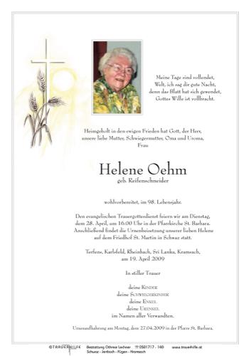 Parte von  Oehm Helene Frau