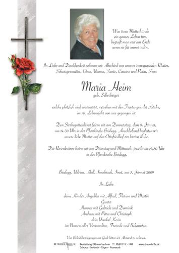 Parte von  Heim Maria Frau