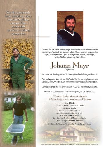 Parte von Johann Mayr