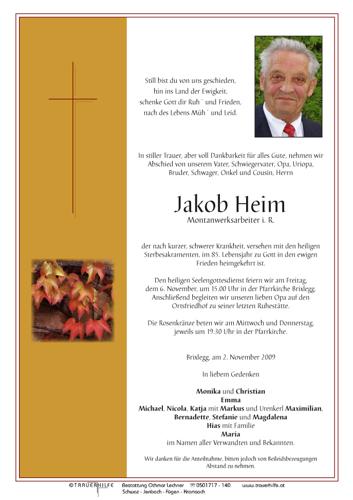 Parte von Jakob Heim