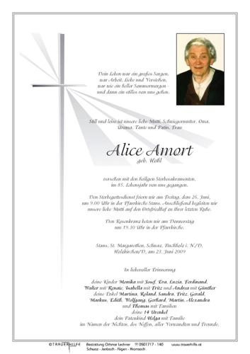 Parte von Alice Flora Amort
