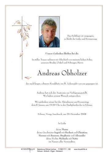 Parte von  Obholzer Andreas Herr