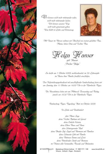Parte von  Hanser Helga Frau