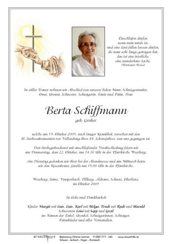 Parte von Berta Schiffmann
