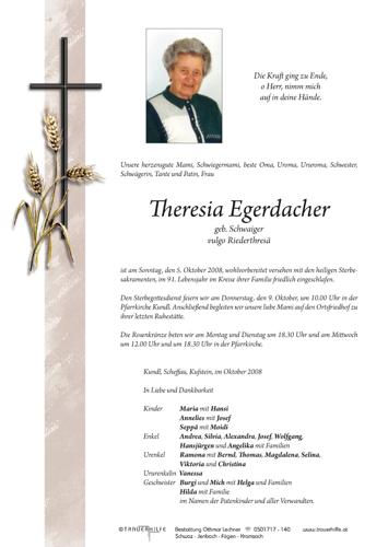 Parte von  Egerdacher Theresia Frau