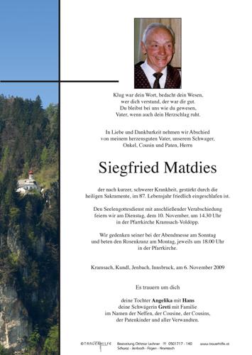 Parte von Siegfried Matdies