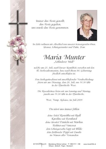 Parte von Maria Munter