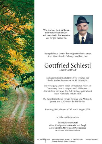Parte von  Schiestl Gottfried Herr