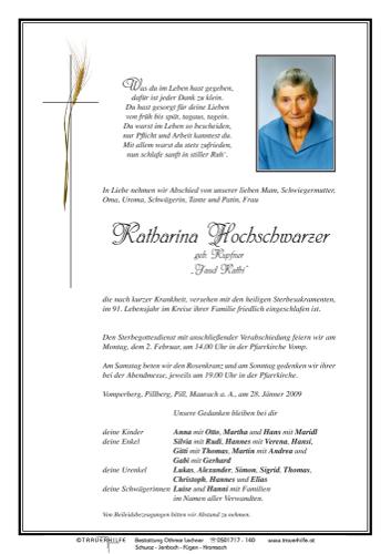 Parte von  Hochschwarzer Katharina Frau