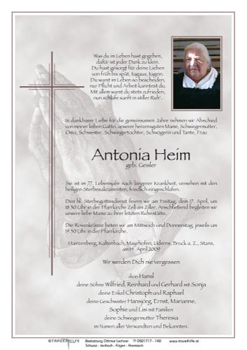 Parte von  Heim Antonia Frau
