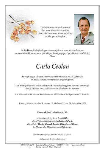 Parte von  Ceolan Carlo Herr