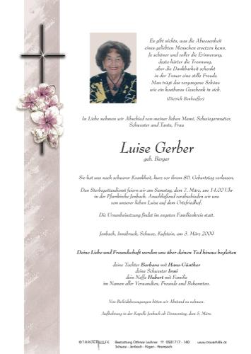 Parte von  Gerber Luise Frau
