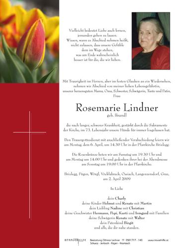 Parte von  Rosemarie Lindner Frau