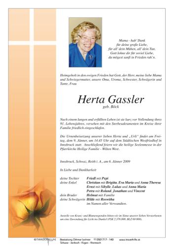 Parte von  Gassler Herta Frau