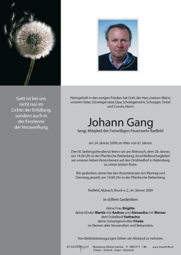 Parte von  Gang Johann Herr