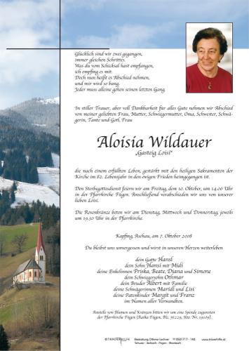Parte von  Wildauer Aloisia Frau