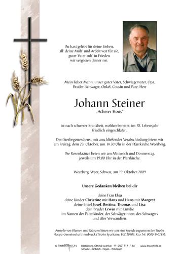 Parte von Johann Steiner