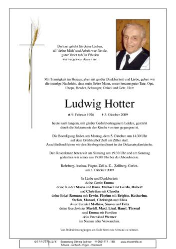 Parte von Ludwig Hotter