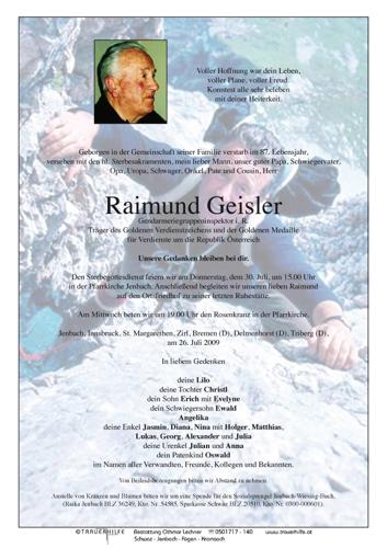 Parte von Raimund Geisler