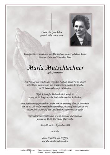 Parte von Maria Mutschlechner