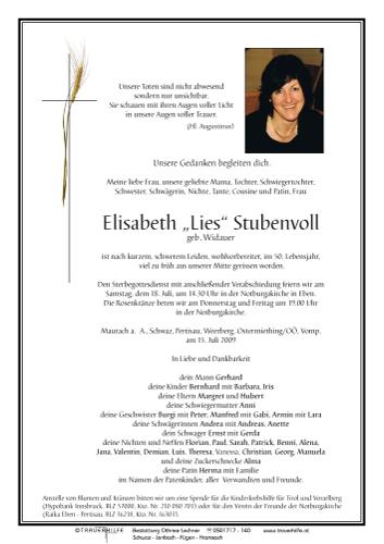 Parte von Elisabeth Stubenvoll