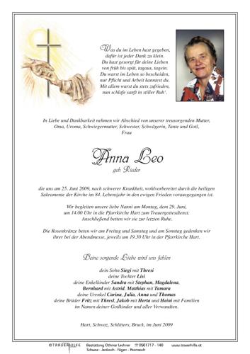 Parte von Anna Leo