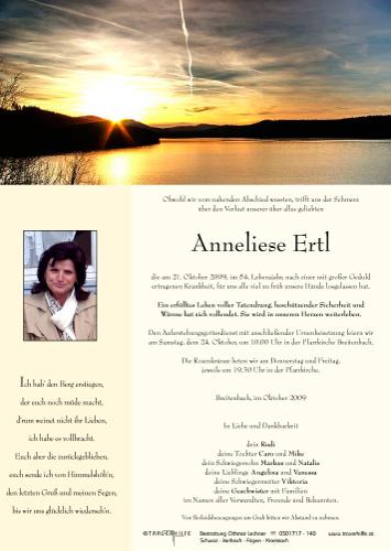 Parte von Anneliese Ertl