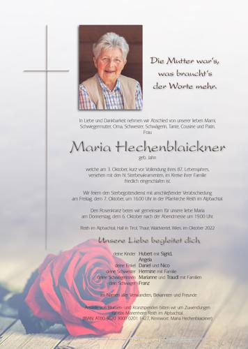 Parte von Maria Hechenblaickner