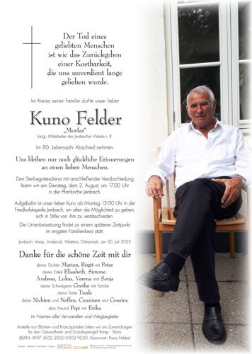 Parte von Kuno Felder