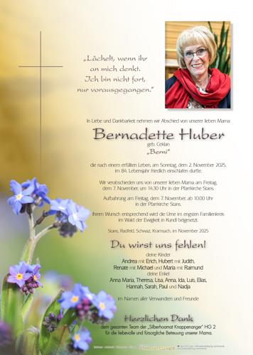 Parte von Bernadette Huber