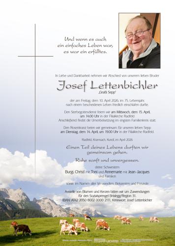 Parte von Josef Lettenbichler