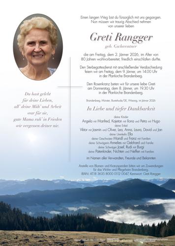 Parte von Greti Rangger