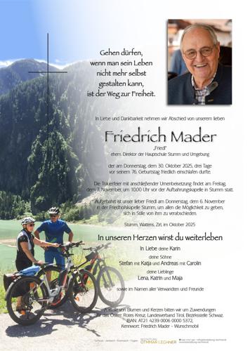 Parte von Friedrich Mader
