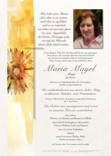 Parte von Maria Mayrl