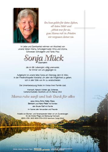 Parte von Sonja Mück