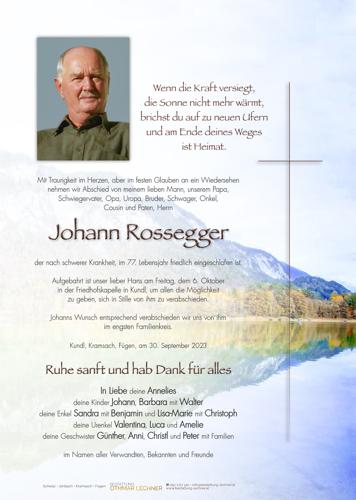 Parte von Johann Rossegger