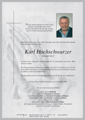 Parte von  Hochschwarzer Karl Herr